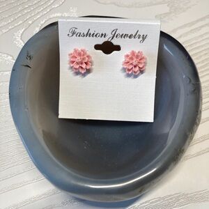 Pink Flower Earrings